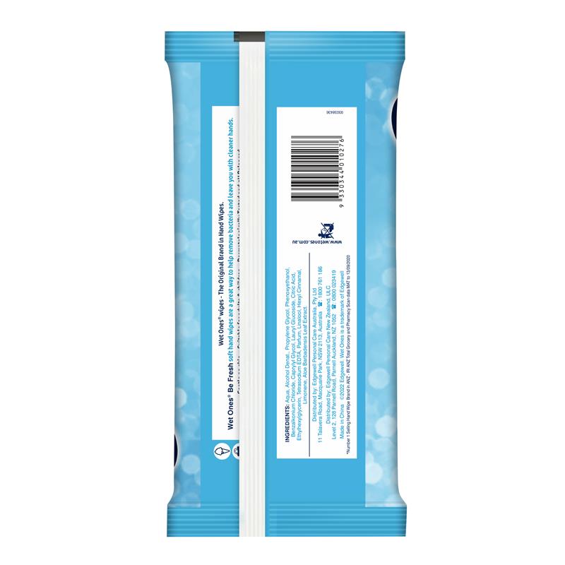 Load image into Gallery viewer, Wet Ones Be Fresh Antibacterial Wipes 80 Pack
