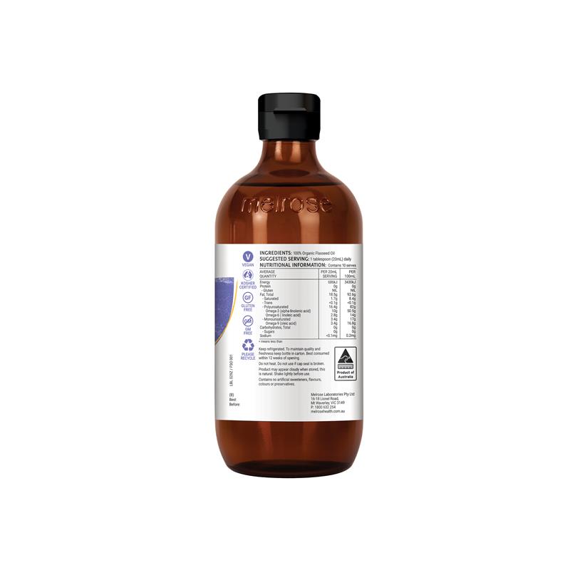 Load image into Gallery viewer, Melrose Organic Flaxseed Oil 200ml Fridge Line
