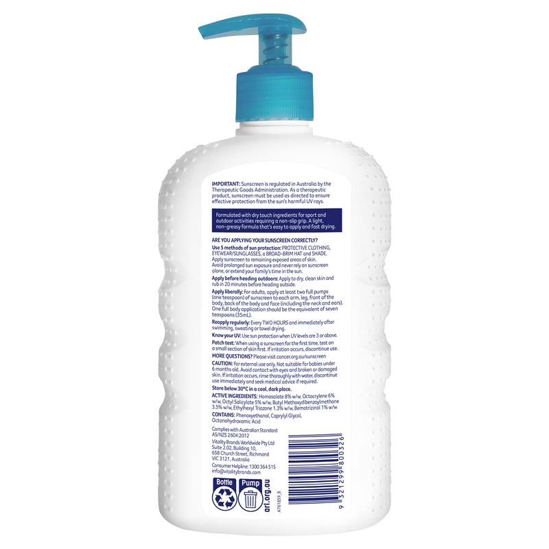 Load image into Gallery viewer, Cancer Council SPF 50 Sport Dry Touch &amp; Sweat Resistant 500ml
