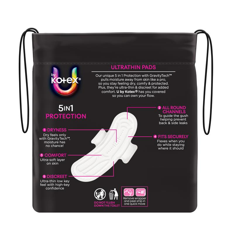 Load image into Gallery viewer, U By Kotex Ultrathin Super Wing Bulk Pack 18
