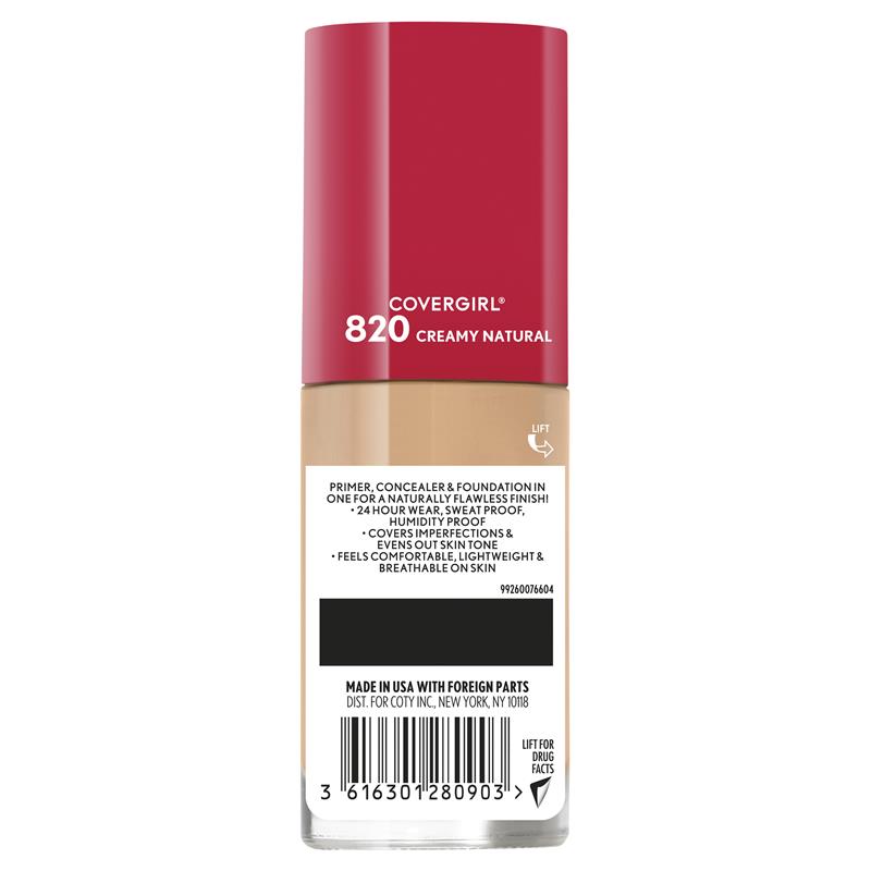 Load image into Gallery viewer, Covergirl Outlast Extreme Wear Foundation 820 Creamy Natural 30ml
