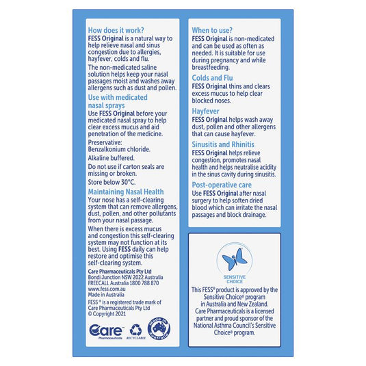 Fess Nasal Spray Twin Pack 150ml (2 x 75mL)