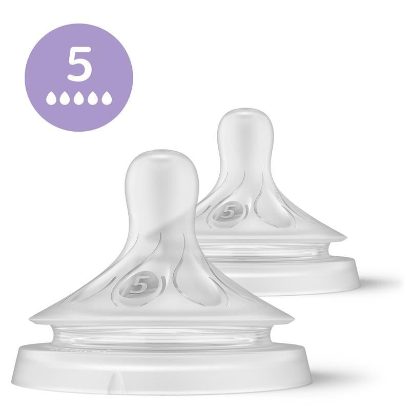 Load image into Gallery viewer, Avent Natural Response Teats 6 month+ Flow 5 2 Pack
