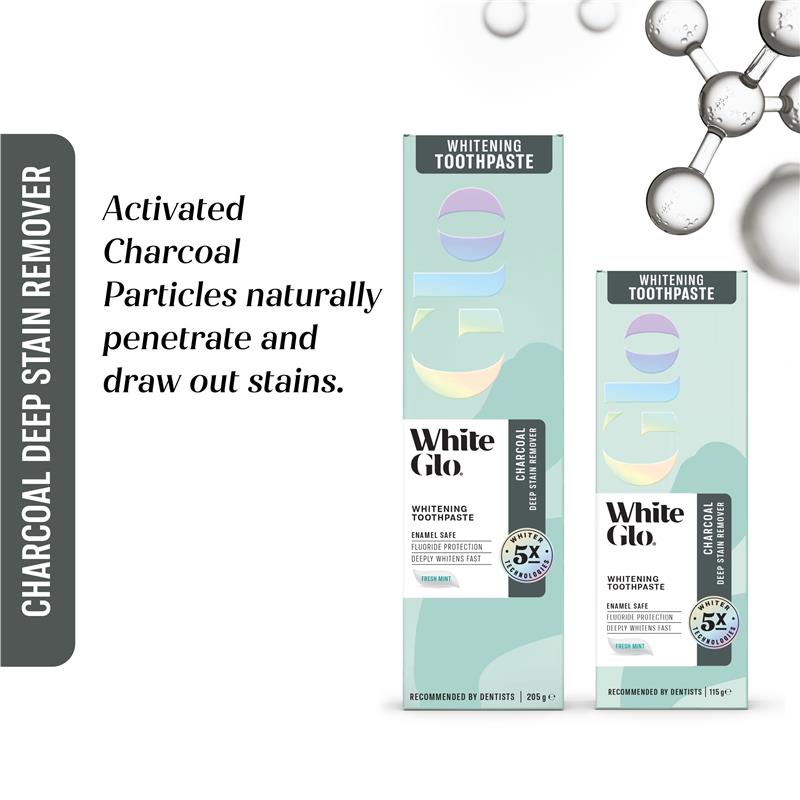 Load image into Gallery viewer, White Glo Charcoal Toothpaste 115g
