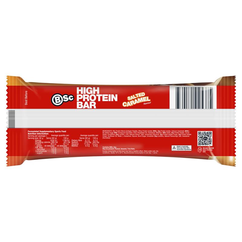 Load image into Gallery viewer, BSc High Protein Bar Salted Caramel 92g

