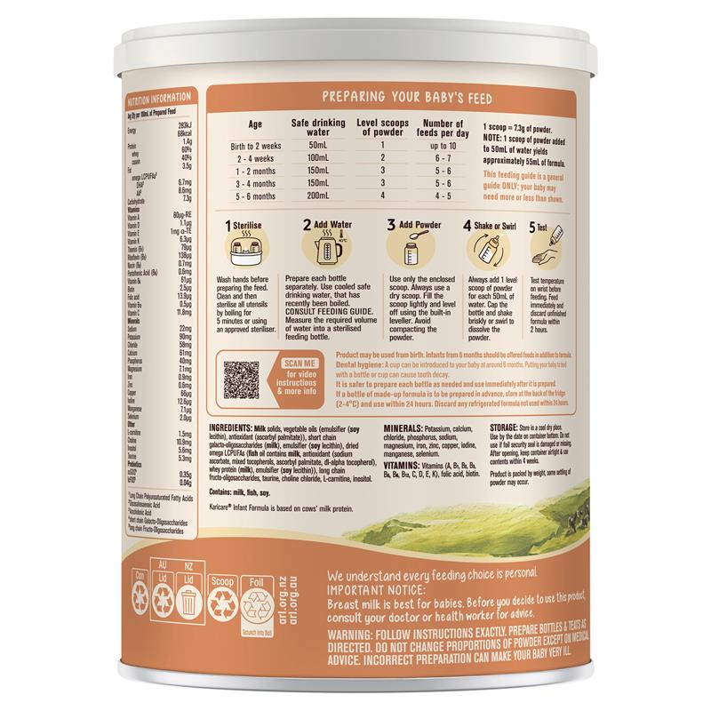 Load image into Gallery viewer, Karicare+ 1 Baby Infant Formula From Birth to 6 Months 900g
