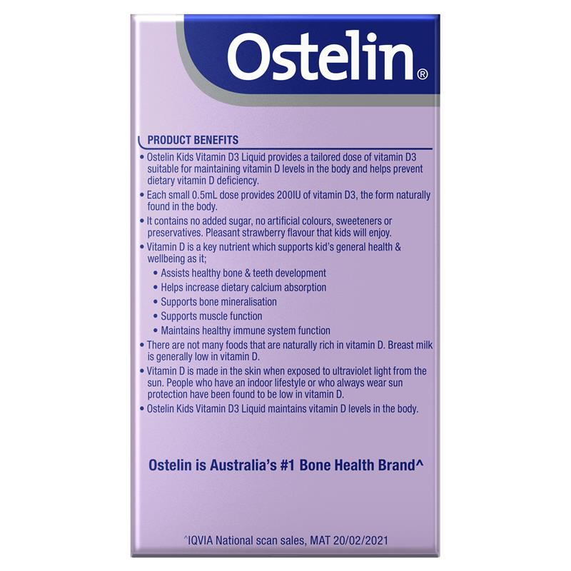 Load image into Gallery viewer, Ostelin Kids Vitamin D3 Liquid 20ml
