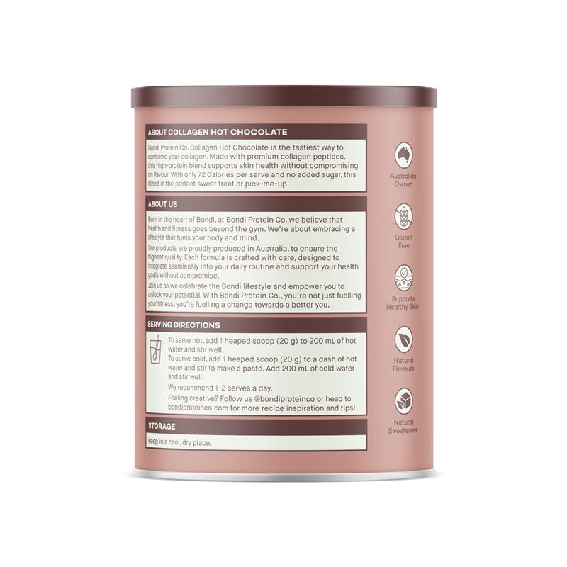 Load image into Gallery viewer, Bondi Protein Co. Collagen Hot Chocolate 240g
