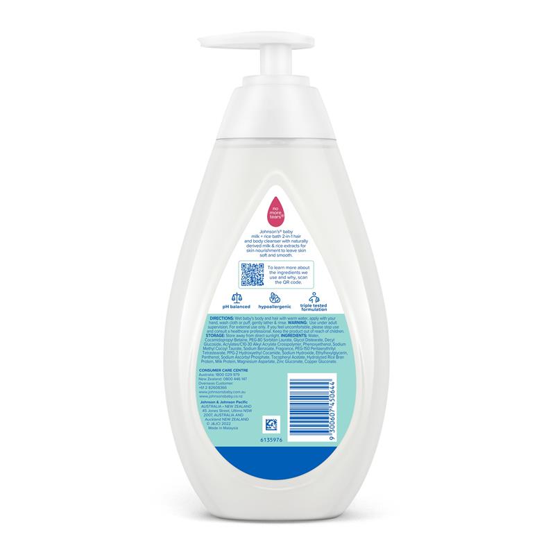 Load image into Gallery viewer, Johnsons Baby Bath Milk &amp; Rice 500mL
