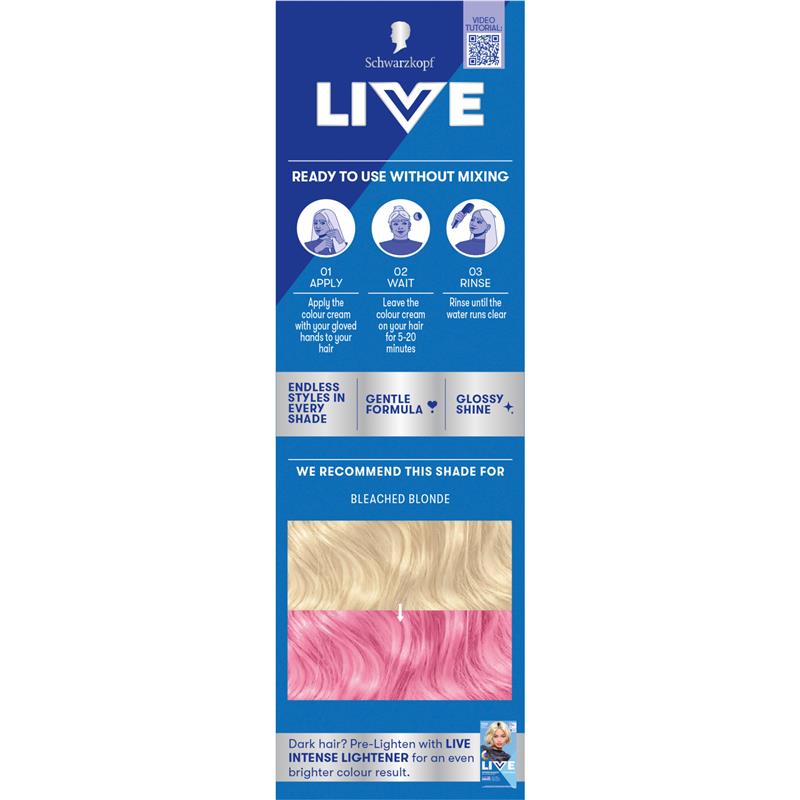 Load image into Gallery viewer, Schwarzkopf Live Colour Pastels Cotton Candy Pink 75ml
