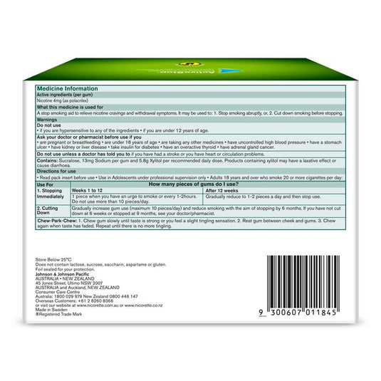 Nicorette Gum 4mg Fresh Fruit 315 Pieces Exclusive Size