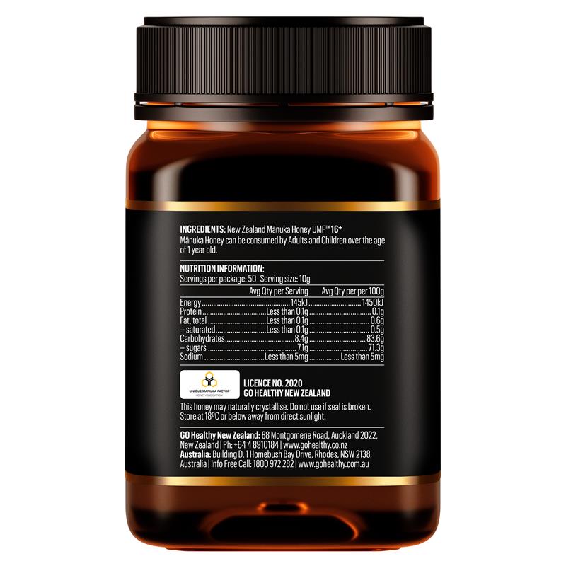 Load image into Gallery viewer, GO Healthy Manuka Honey UMF 16+ (MGO 575+) 500gm (Not For Sale In WA)
