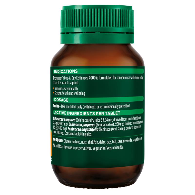 Load image into Gallery viewer, Thompson's One-A-Day Echinacea 4000mg 60 Tablets
