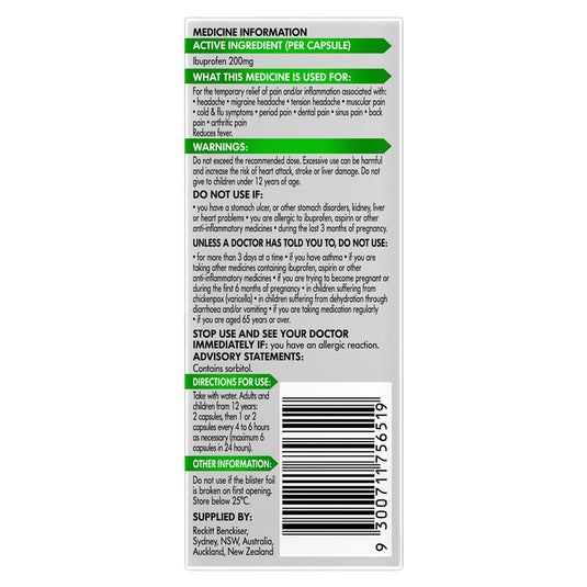 Nurofen Zavance 32 Mini Liquid Capsules