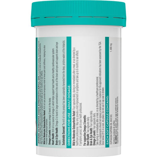 Swisse High Strength Krill Oil 60 Capsules Exclusive Size