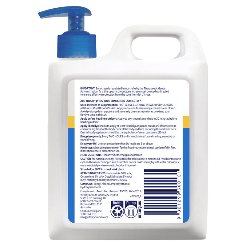 Load image into Gallery viewer, Cancer Council SPF 50+ Ultra 1 Litre
