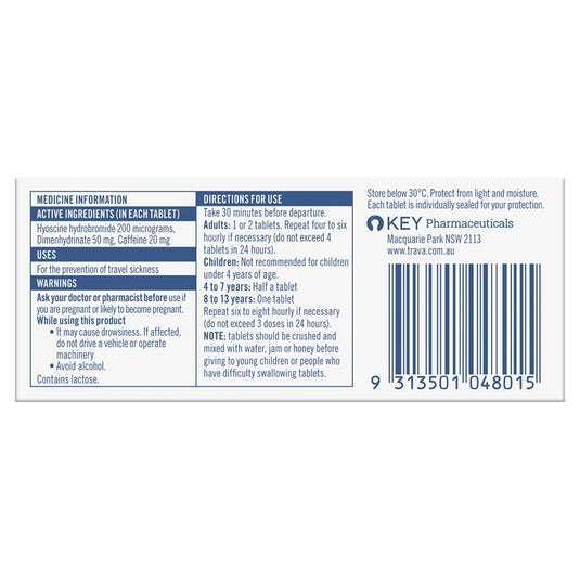 Travacalm Travel Sickness Original 10 Tablets