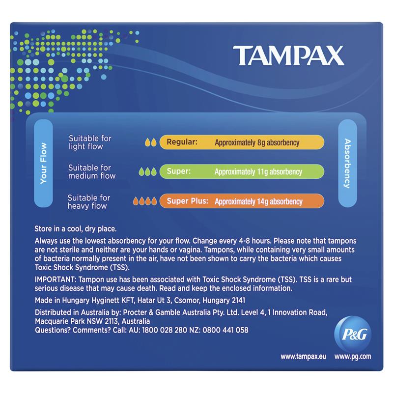 Load image into Gallery viewer, Tampax Regular Tampons with Applicator 20 Pack

