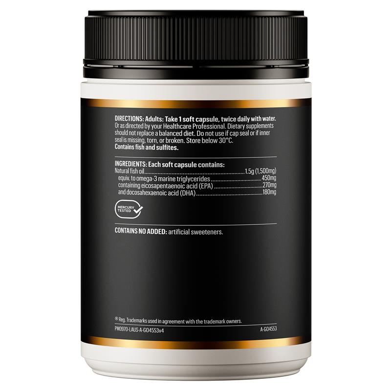 Load image into Gallery viewer, GO Healthy Fish Oil 1500mg Odourless 210 Capsules
