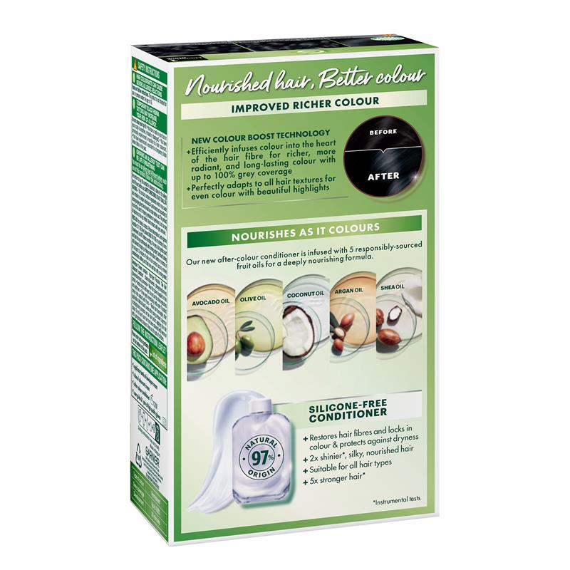 Load image into Gallery viewer, Garnier Nutrisse Permanent Hair Colour - 1 Liquorice Black (Enriched with 4 Natural Oils)
