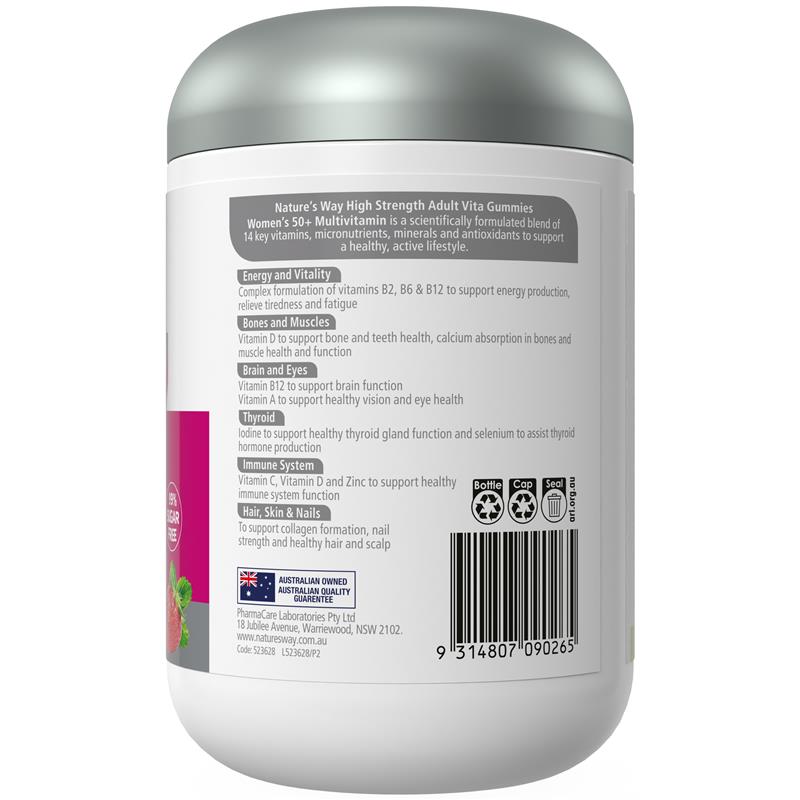 Load image into Gallery viewer, Nature's Way Adult Vita Gummies High Strength Women's 50+ 120 Gummies Exclusive Size
