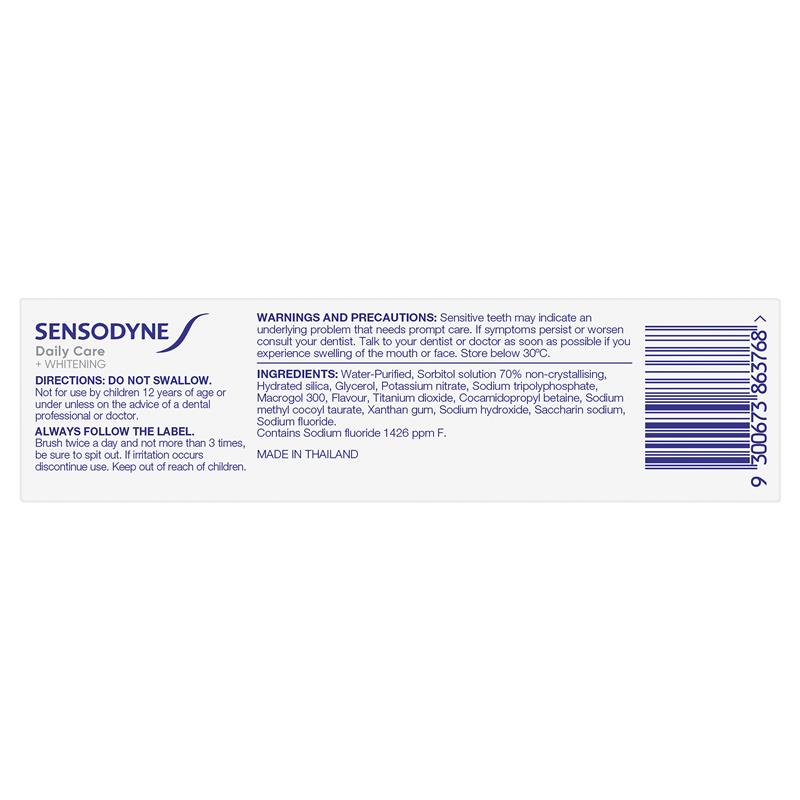 Load image into Gallery viewer, Sensodyne Toothpaste Daily Care + Whitening 50g
