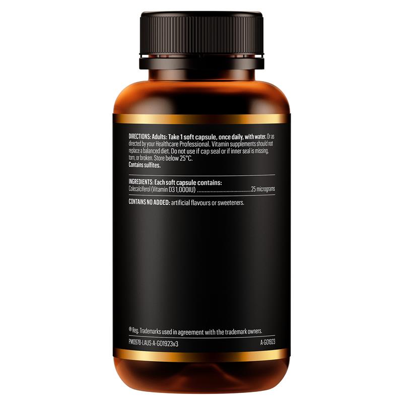 Load image into Gallery viewer, GO Healthy Vitamin D3 1,000IU 150 Soft Capsules
