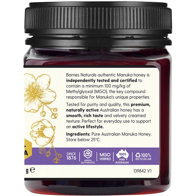Load image into Gallery viewer, Barnes Naturals Australian Manuka Honey 250g MGO 100+
