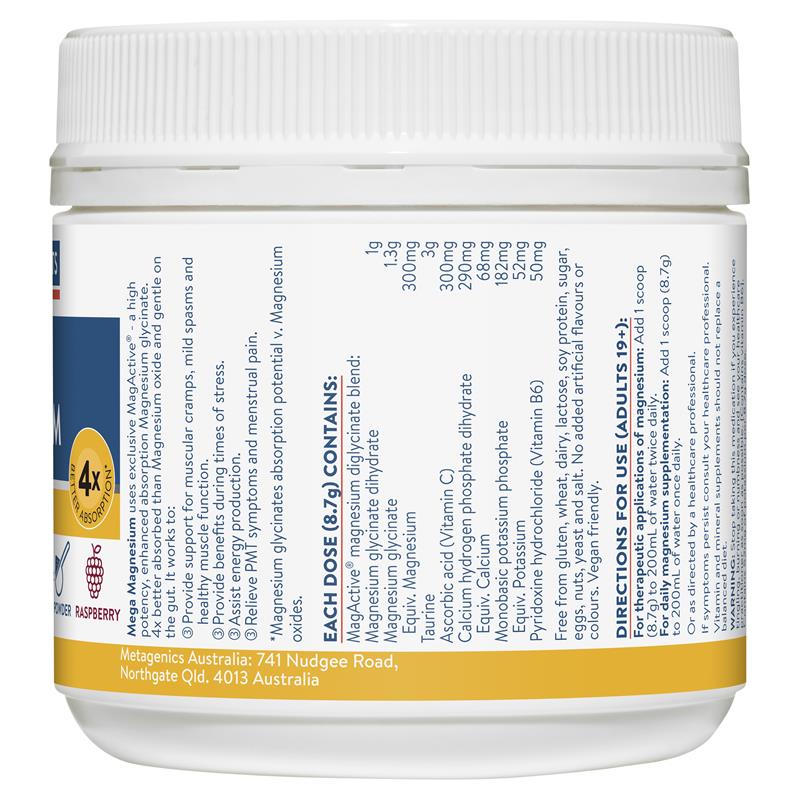 Load image into Gallery viewer, Ethical Nutrients Mega Magnesium 200g Powder Raspberry
