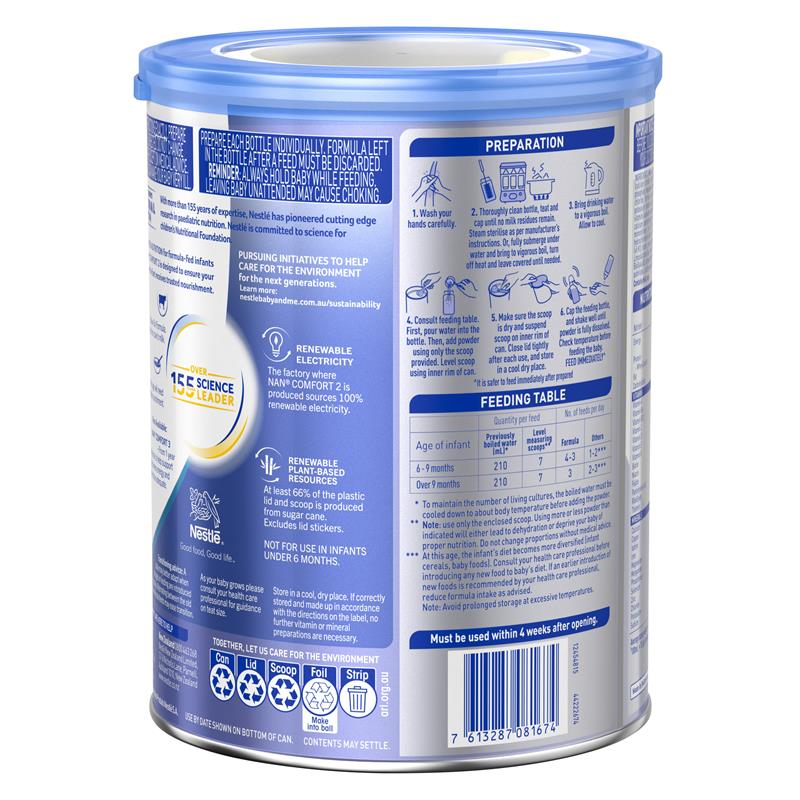 Load image into Gallery viewer, Nestle NAN COMFORT 2 Baby Follow-on Formula Powder, From 6 to 12 Months – 800g
