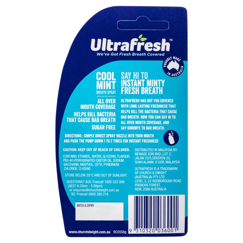 Load image into Gallery viewer, Ultrafresh Coolmint Breath Freshener 12ml

