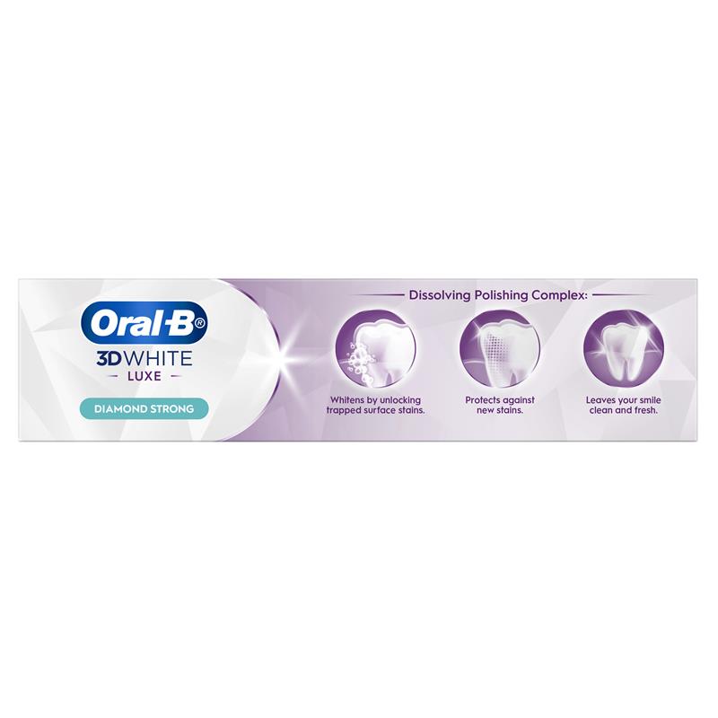 Load image into Gallery viewer, Oral B Teeth Whitening Toothpaste 3D White Luxe Diamond Strong 95g
