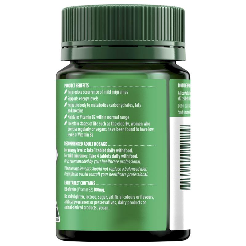 Load image into Gallery viewer, Nature's Own Vitamin B2 100mg 100 Tablets
