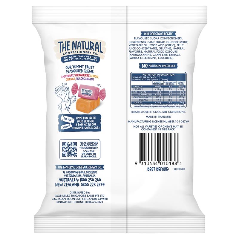 Load image into Gallery viewer, Fruit Chews 180g - Natural Confectionery Co.
