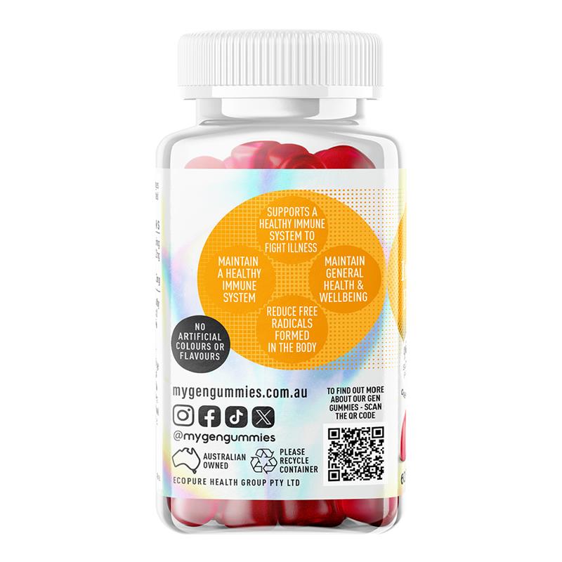 Load image into Gallery viewer, GEN Alpha Gummies Kid's Immunity Boost Raspberry 60 Pack
