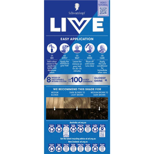 Schwarzkopf Live Colour Permanent 3.0 Dark Brown