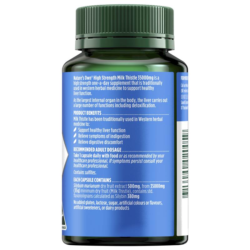 Load image into Gallery viewer, Nature's Own Milk Thistle 35000mg 60 Capsules
