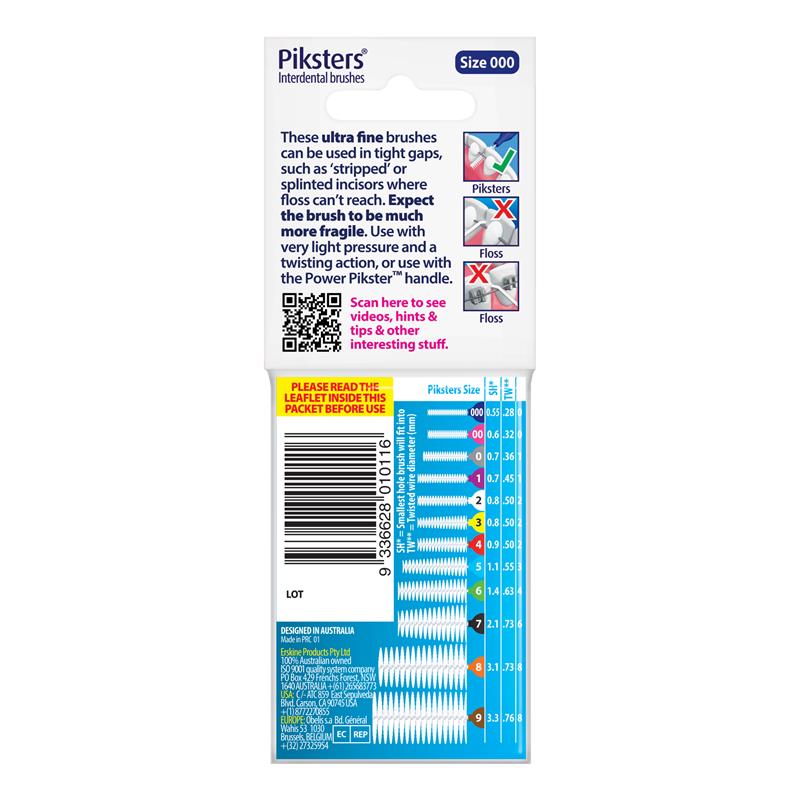 Load image into Gallery viewer, Piksters Interdental Brushes Size 000 Navy Blue 10 Pack
