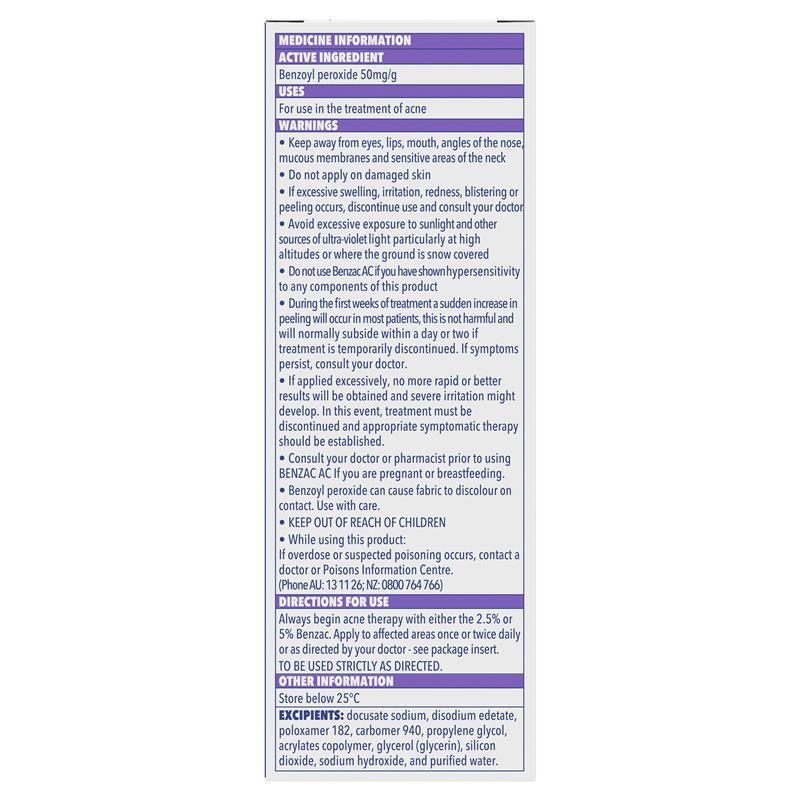 Load image into Gallery viewer, Benzac AC Moderate Strength 5% Acne Gel 60g
