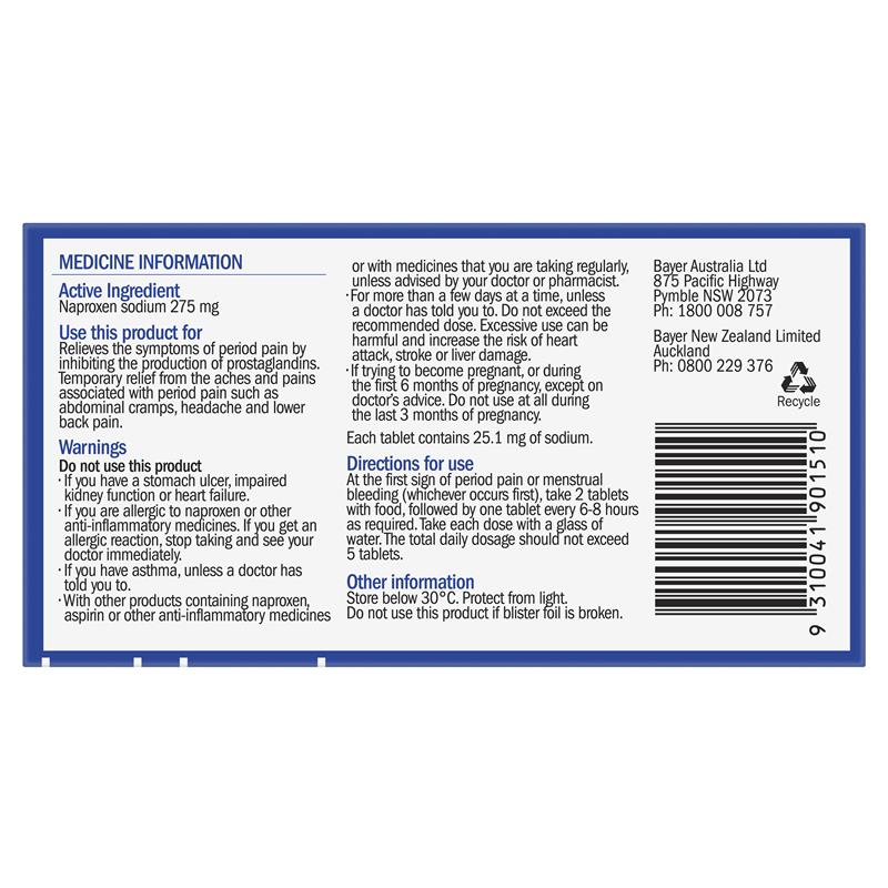 Load image into Gallery viewer, Naprogesic 275mg Tablets 12 Pack
