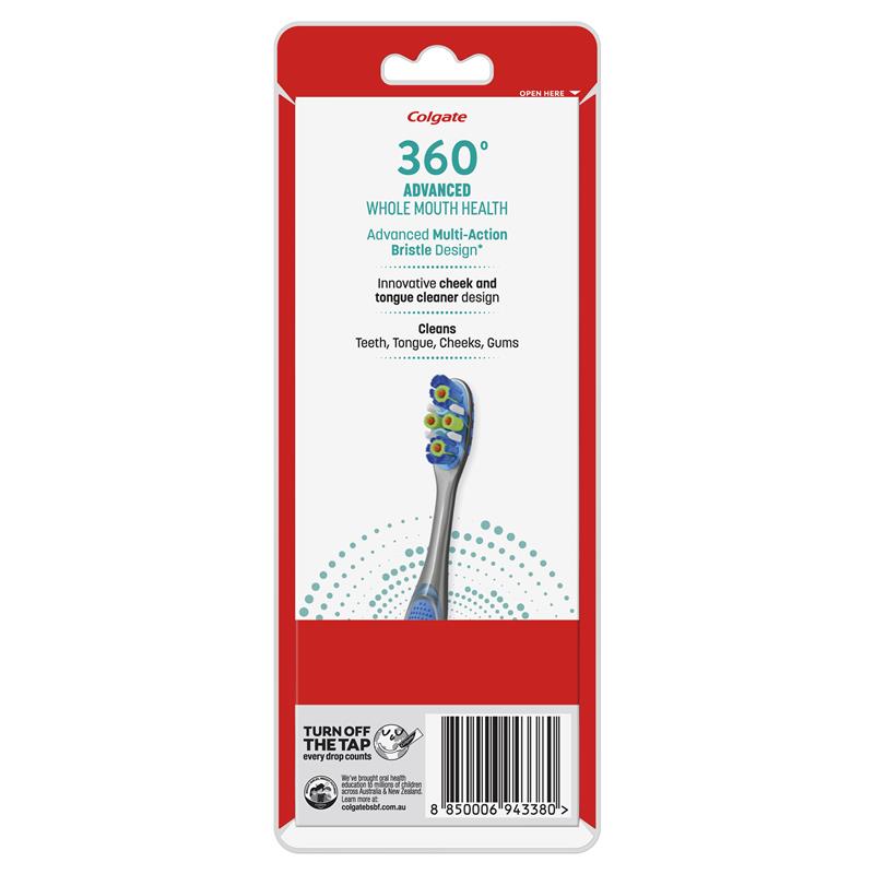Load image into Gallery viewer, Colgate Toothbrush 360 Degree Advanced Whole Mouth Health Medium 4 Pack

