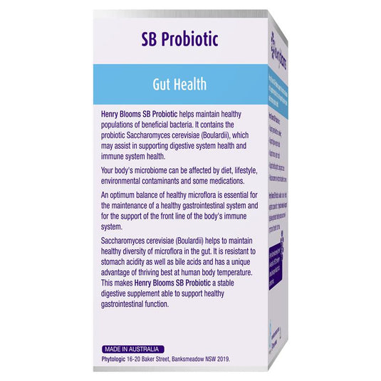 Henry Blooms Probiotic Gut Health 60 Vegetarian Capsules