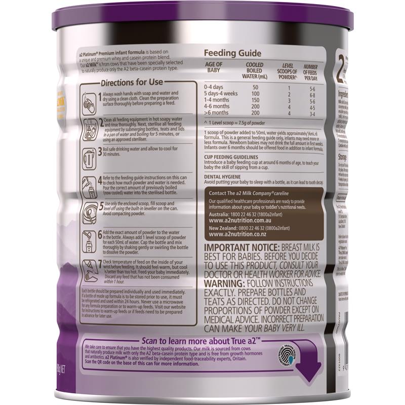 Load image into Gallery viewer, A2 Platinum Premium Infant Formula Stage 1 From Birth 900g
