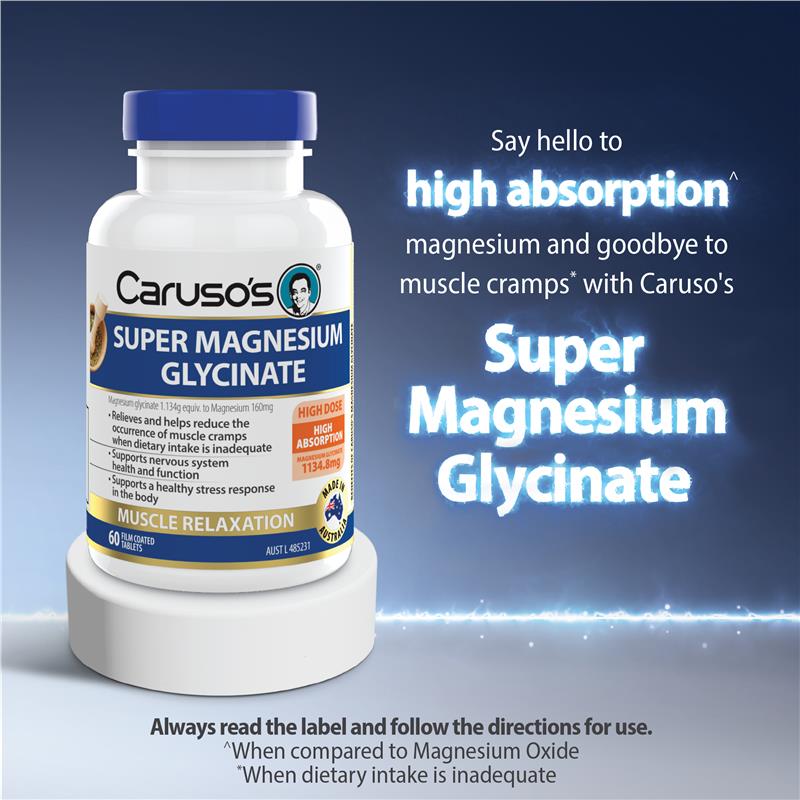 Load image into Gallery viewer, Carusos Super Magnesium Glycinate 60 Tablets
