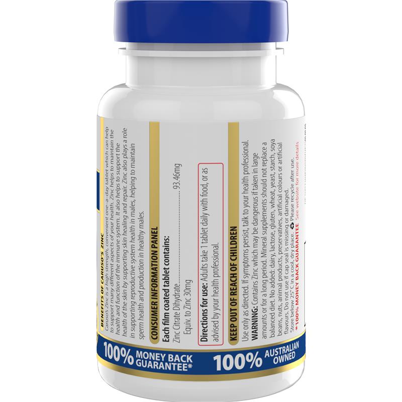 Load image into Gallery viewer, Carusos Zinc 120 Tablets
