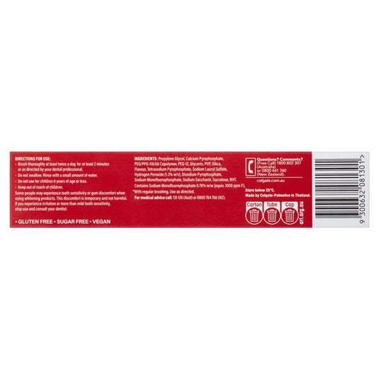 Colgate Optic White Stain Fighter Teeth Whitening Toothpaste Sparkling White with Hydrogen Peroxide 140g