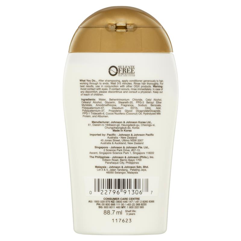 Load image into Gallery viewer, Ogx Nourishing + Hydrating Coconut Milk Conditioner For Dry Hair 88.7mL

