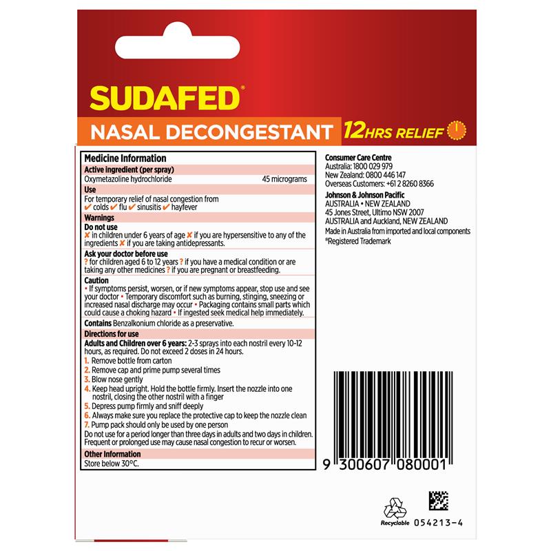 Load image into Gallery viewer, Sudafed Nasal Decongestant Spray 20mL
