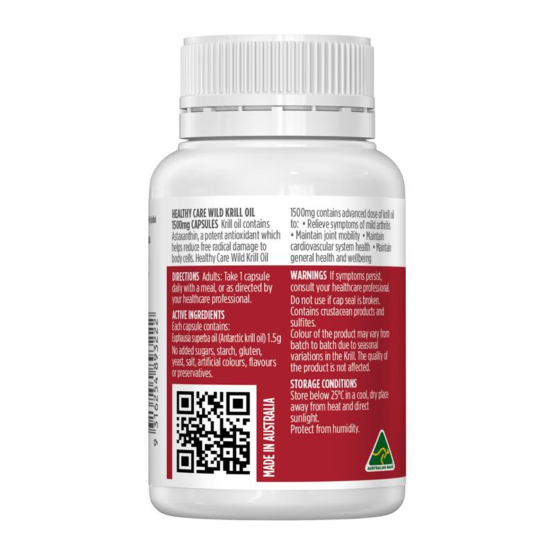 Load image into Gallery viewer, Healthy Care Wild Krill 1500mg 30 Soft Capsules
