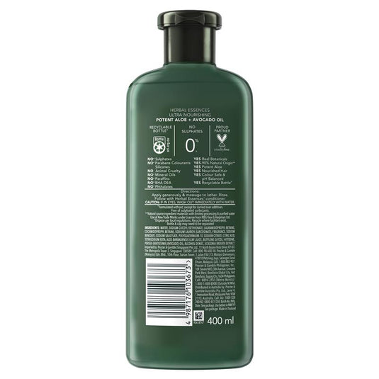 Herbal Essences Bio Renew Potent Aloe + Avocado Oil Hair & Scalp Shampoo 400ml